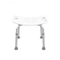 Chaise de douche robuste en plastique, banc de bain réglable en aluminium pour seniors, tabouret de sécurité antidérapant