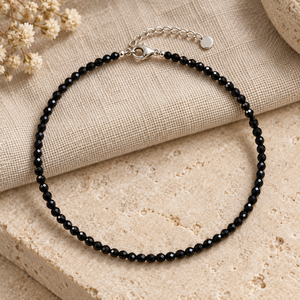 Collier de perles facettées rondes en pierre naturelle, bijoux faits à la main en pierres précieuses pour femmes et hommes, cadeau - Product Image 4