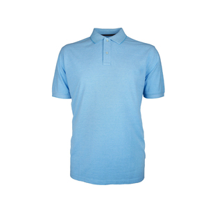 Polo homme uni en coton (65%) et polyester (35%) avec logo brodé, style formel unisexe, vente en gros - Product Image 3