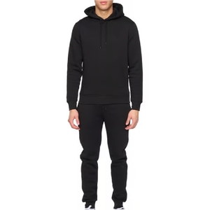 Ensemble de survêtement décontracté pour homme 100 % coton, sweat à capuche et pantalon de jogging imprimés en molleton, ensemble sweat-shirt et pantalon tendance pour l'hiver - Product Image 1
