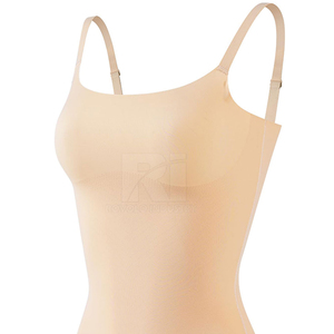 Body de Tirantes Sin Costuras para Mujer, Cuello Redondo, Color Sólido, Tejido de Spandex y Nailon, Ajuste Regular, Estilo Simple - Product Image 1