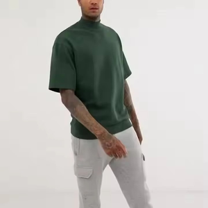 เสื้อยืดสีขาวคุณภาพสูงขายส่งสำหรับผู้ชาย เสื้อยืดเปล่าพิมพ์ลายกราฟิกตามสั่ง ผ้าฝ้าย 100% เสื้อยืดผู้ชายแบบเรียบ - Product Image 1