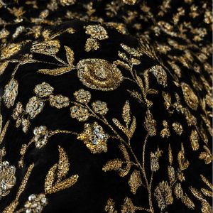 Premium Sequence Embroidery Fabric For Women Fashion Wear Designer <b>Garments</b> Party Wear Dresses Kaftan Abaya Bridal Wear - Product Image 3