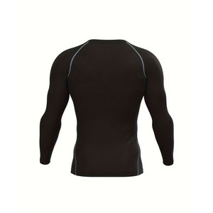 Traje Deportivo para Hombre, Camiseta de Manga Larga, Transpirable, para Correr, Baloncesto, Entrenamiento de Fútbol, Camiseta Deportiva Básica, Cuello Redondo - Product Image 2