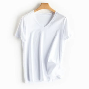 T-shirt en coton pour femme en gros, personnalisable avec logo, fabricant OEM de t-shirts unis en vrac, haute qualité, chemise décontractée d'été - Product Image 3