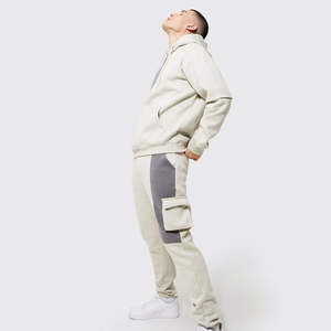 Ensemble de survêtement unisexe personnalisé pour l'hiver, veste d'entraînement respirante et pantalon de jogging, logo personnalisé, grande taille, design tendance pour les vêtements de sport pour hommes - Product Image 6