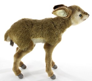 Peluche cerf réaliste 31cm-50cm, jouet doux pour enfants unisexe, fourrure marron avec poitrine blanche - Product Image 3