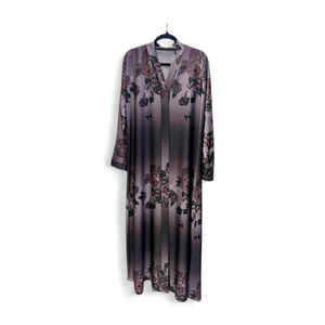 Wholesale Modest Dubai Beaded Sequined Long Sleeve Abaya Muslim Traditional Handmade Wedding Women Polyester Breathable V Neck - Product Image 4