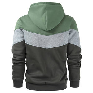 Sweat-shirt à capuche pour homme, coupe classique, tricoté, décontracté, pour l'automne, avec poche, vert, gris, noir - Product Image 3