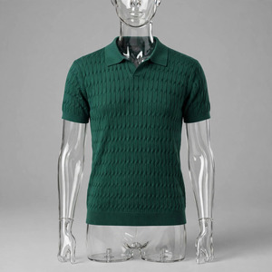 Chemises de golf unisexes décontractées en twill de coton et polyester à prix d'usine, avec broderie et impression de logo personnalisés, manches courtes - Product Image 2