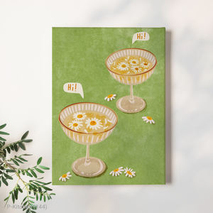 ภาพพิมพ์บนผ้าใบสำหรับห้องครัว, ภาพประกอบค็อกเทลเดซี่, ของตกแต่งผนังห้องครัวสไตล์โมเดิร์น - Product Image 1