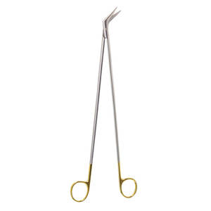 Ciseaux chirurgicaux Debakey-Potts, meilleurs instruments de cardiologie pour la chirurgie vasculaire, design léger et angulaire par Grip Surgical - Product Image 1