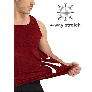 Débardeur de sport décontracté pour hommes en coton premium, sans manches, respirant, séchage rapide, 275 GSM, col rond, vêtements d'entraînement – Vente en gros - Product Image 2