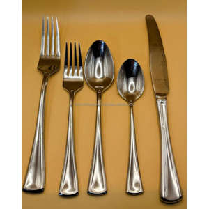 Ensemble de couverts de style français, cuillère à thé, cuillère à dîner, fourchette et couteau, ensemble de 4 pièces, couverts de haute qualité, accessoires d'hôtel - Product Image 3