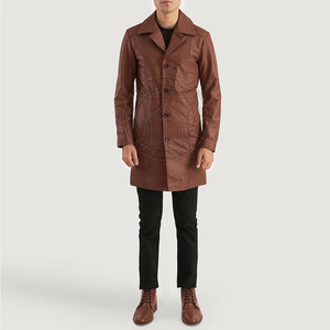Manteau trench élégant en cuir de qualité supérieure, écologique, léger, respirant, mode intemporelle avec une construction de qualité et un confort optimal - Product Image 3