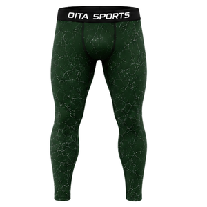 Conjunto Deportivo de Manga Larga y Leggings para Hombre, Color Verde Bosque, Compresión Activa para Entrenamiento, Fitness, Gimnasio, Ropa Deportiva - Product Image 4