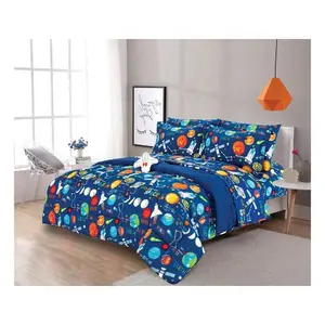 Affordable Outer Space Duvet Cover Set Queen Size Embroidered 3pcs For Kids Girls Adults Comforter Cover Soft With 2 Pillowcases