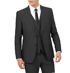 Costume trois pièces de soirée sur mesure de haute qualité pour homme, style italien, en laine respirante, croisé, grande taille, en promotion - Product Image 2