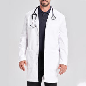 Batas Médicas de Lona Blancas Personalizadas al por Mayor para Hombre, de Manga Larga, para Hospital, Doctor, Laboratorio, de Alta Calidad - Product Image 6