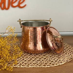 Cubo enfriador de vino de cobre martillado premium con asa metálica, enfriador de champán, cubo de hielo para el hogar, hotel, restaurante, bar y eventos - Product Image 4