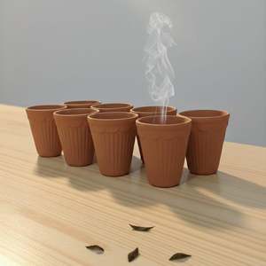 Premium Handcrafted Kulhad <b>Clay</b> Cups Natural Earthenware Rustic Aromatic Reusable Experience Terracotta Tea Coffee Set Food - Product Image 4