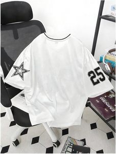 เสื้อฟุตบอลสีขาว Genius หมายเลข 25 แบบตาข่าย ปรับแต่งได้ พร้อมแถบดาว ปิดแบบสวม - Product Image 2