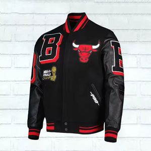 Wholesale OEM Heavyweight Chenille Embroidered Unisex Leather <b>Baseball</b> Letterman Varsity <b>Jacket</b> Premium Streetwear - Product Image 3