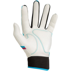 Comfortable Fit Baseball Batting Gloves Leather Made Anti-Slip High Grip Palm Softball Gloves <b>Hook</b> Loop Closure Breathable - Product Image 4