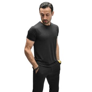 Mens <b>Charcoal</b> Grey Premium Crew Neck <b>T</b> <b>Shirt</b> Short Sleeve Casual Sportswear Regular Fit OEM Manufacturer Wholesale Apparel - Product Image 1