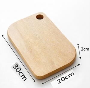 Natural <b>Rubber</b> Wood Cutting Board Rectangular Chopping <b>Block</b> With Hanging Hole Custom Kitchenware Wholesale Accessories Set - Product Image 2