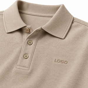 Polo de manga larga para hombre, logotipo personalizado, algodón, punto, ropa de golf, venta al por mayor, fabricante de etiquetas privadas, ligero - Product Image 3