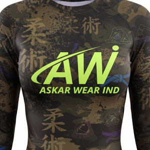 เสื้อแรชการ์ดแขนยาวพิมพ์ลายพรางสำหรับผู้หญิง ยี่ห้อ Askar Wear แห้งเร็ว ระบายอากาศได้ดี เหมาะสำหรับผู้ใหญ่ - Product Image 4