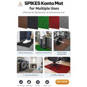 แผ่นรองอาบน้ำกันลื่น Spike Kante 160 ขนาด 14x23 นิ้ว ผลิตจากยางนุ่ม กันน้ำ ซึมซับน้ำได้ดีเยี่ยม สำหรับห้องน้ำ บ้าน และโรงแรม - Product Image 3
