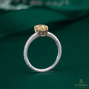 แหวนเพชรเลี้ยงในห้องปฏิบัติการ รับรองโดย IGI รูปทรงวงรีและทรงกลม ทอง 9K 10K 14K 18K ของขวัญสำหรับผู้หญิง เครื่องประดับขายส่ง - Product Image 3