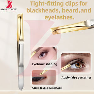 Prix de gros – Nouvelles pinces à sourcils tendance entièrement personnalisées, antidérapantes, faciles à utiliser, en acier inoxydable de haute qualité - Product Image 4