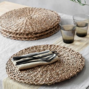 Wholesale Round Seagrass Placemat Handmade Bohemian Style Natural Woven Table <b>Mats</b> Made in Vietnam - Product Image 6