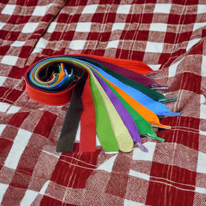 Green Flat Braided Eco-Friendly 33cm Length Handle Cord with <b>Black</b> Rope for Paper Shopping-Use for Garments or Home Textiles - Product Image 5