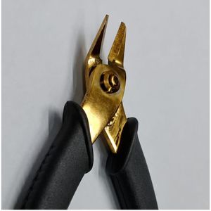 Premium Gold Double Spring <b>Flush</b> <b>Cutter</b> Pliers High Quality Stainless Steel Precision Side Cutting Jewelry Black Gold Finish for - Product Image 2