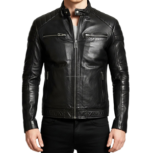<b>Men's</b> High Quality <b>Leather</b> Bomber <b>Jacket</b> Vintage Fashion Rider Wear Genuine <b>Leather</b> OEM ODM Manufacturer - Product Image 1