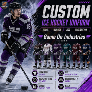 OEM ODM High Quality Breathable Custom Team Uniforms Direct Factory Price With Own Logo Personalized Ice Hockey Jersey Sets - Product Image 4