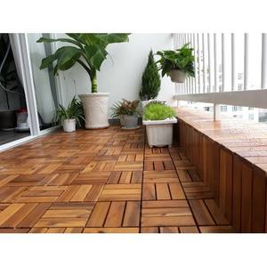 Baldosas de Madera de Acacia para Terraza, 300x300mm, 20mm de Grosor, Diseño Moderno para Jardín, Patio Trasero, Decoración del Hogar, 5 Años de Garantía - Product Image 5