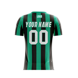Maillot de football américain personnalisé à rayures, col en V, impression par sublimation, vêtements d'entraînement, vêtements d'équipe - Product Image 2