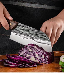 Cuchillo de Cocina Pequeño para Chef, de Acero Inoxidable Forjado con Patrón Martillado, Cuchillo Afilado para Rebanar y Picar, para Damas - Product Image 1