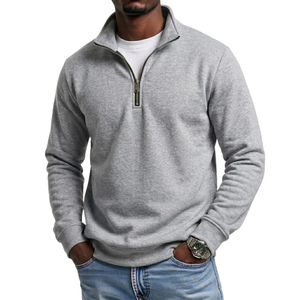 Hot Selling Men's Winter <b>Sweatshirt</b> <b>Zipper</b> <b>Sweatshirts</b> Spring Quarter Zip Pullover Half <b>Zipper</b> - Product Image 4