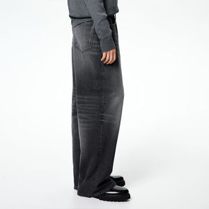 Jean en denim décontracté pour homme, coupe ample, bleu délavé, jambe droite, style vintage, prêt à la vente en gros - Product Image 5