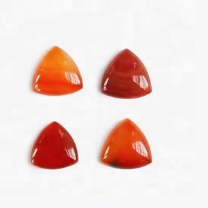 Cabochon en cornaline orange naturelle de 6 mm, taillé en triligne, lisse et calibré, pierre précieuse en vrac, certifiée par un tiers, vente en gros, sur mesure - Product Image 2