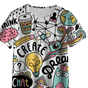 เสื้อยืดคอกลมแขนสั้นผู้ชาย ลายการ์ตูน ทรงปกติ สวมใส่สบาย ผ้าฝ้ายเจอร์ซีย์ถัก 100% - Product Image 3