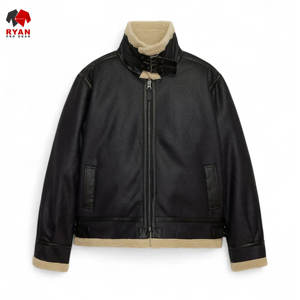 Chaqueta de Cuero con Cierre de Cremallera y Diseño Personalizado Ryan Pro Gear, Tejido Cómodo con Logotipo Personalizado - Product Image 4