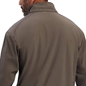 Blouson bomber en polaire pour homme, col montant, coupe-vent, décontracté, couleur unie, fermeture éclair, coupe classique, vêtements d'extérieur pour l'automne - Product Image 6