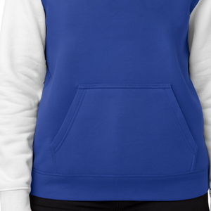Sudaderas con Capucha Personalizadas con Logotipos, Azules y Blancas, de Manga Raglán, para Hermandades, de Algodón y Felpa, Informales, para Otoño, Corte Regular, con Bolsillos - Product Image 5